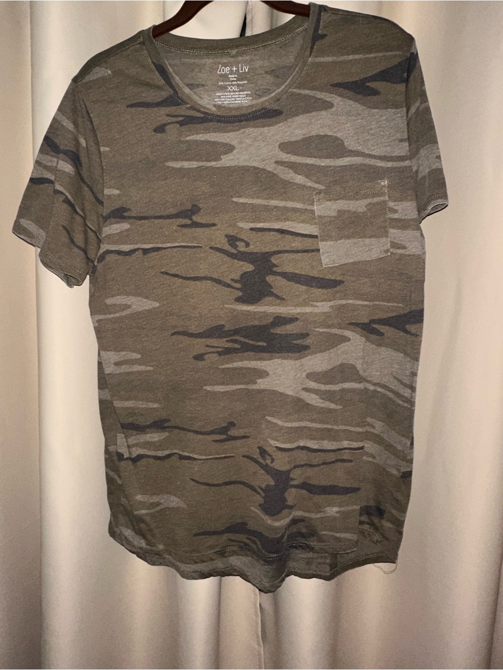 Zoe + Liv Camo Pocket Tee